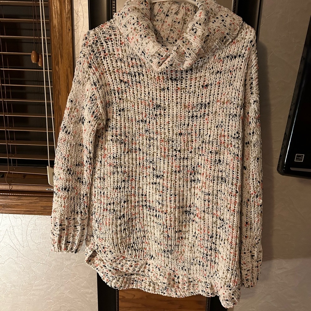 Jessica Simpson Multicolor Speckled Turtleneck Sweater